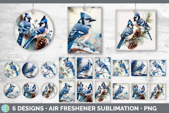 Christmas Blue Jay: Festive Illustrations for Brands