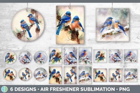 Christmas Bluebird Air Freshener Subli & Illustrations Review