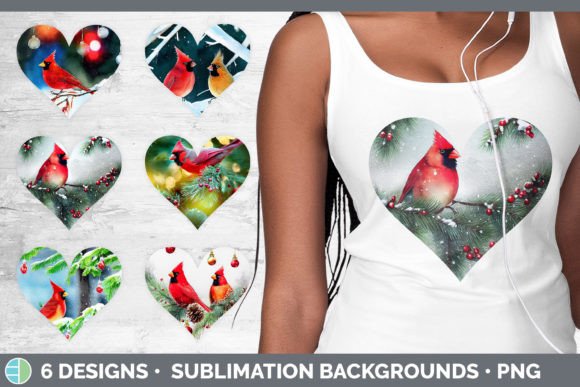 Christmas Cardinals Hearts Clipart Sub: Illustrations Review