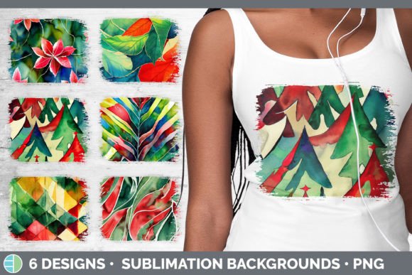 Christmas Distressed Sublimation Backgro: Illustrations Review