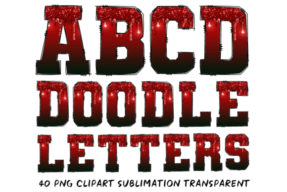Christmas Dripping Glitter Alphabet 7: Festive Illustrations