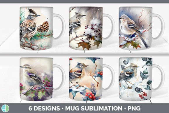 Christmas Mockingbird Mug Sublimation: Illustrations Review