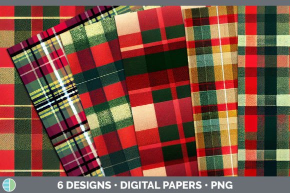 Christmas Plaid Backgrounds: Festive Illustrations