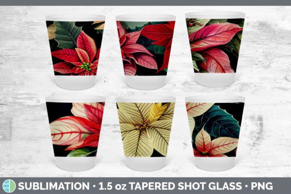 Christmas Poinsettia Shot Glass Sublimat Review