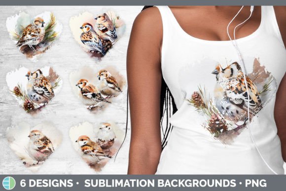 Christmas Snow Bunting Heart Distressed: Festive Illustrations