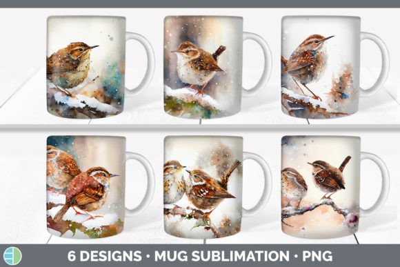 Christmas Wren Mug Sublimation Coffee Illustrations Review
