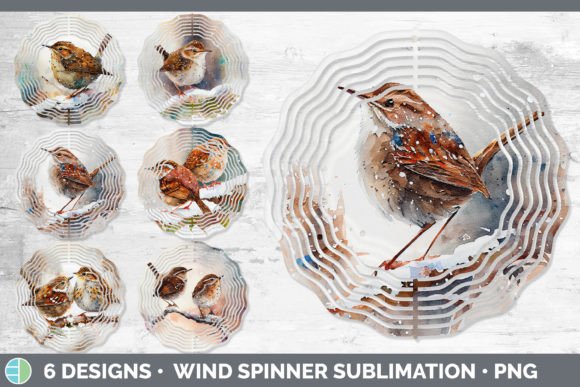 Christmas Wren Wind Spinner: Festive Illustrations