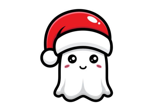 Cute Ghost Christmas Illustrations for Crafters