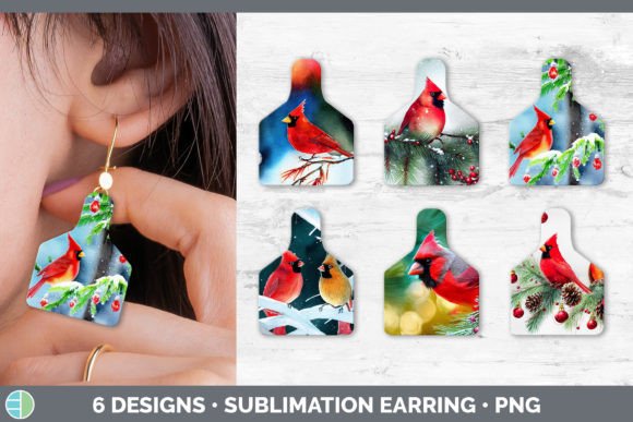 Review: Christmas Cardinals Cow Tag Earring Su Illustrations