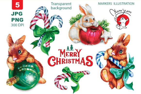 Review: Set of Christmas Illustrations with Mark for Holiday Stitching