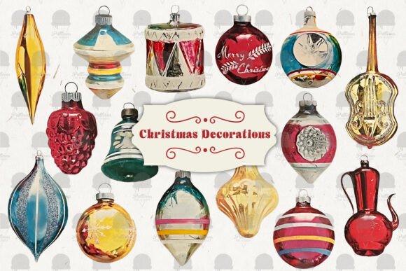 Reviewing 15 Vintage Christmas Tree Illustrations for Sellers