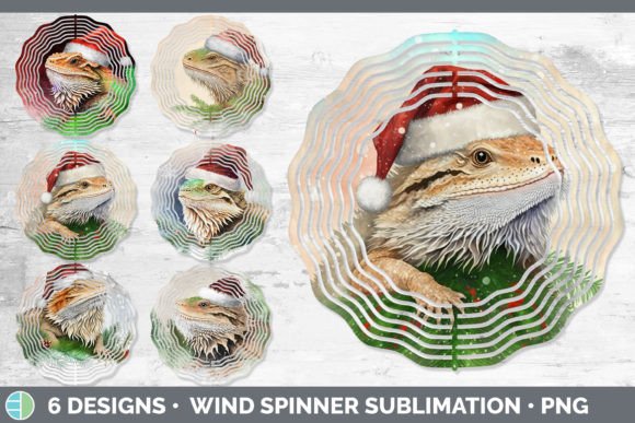 Santa Bearded Dragon: Festive Illustrations