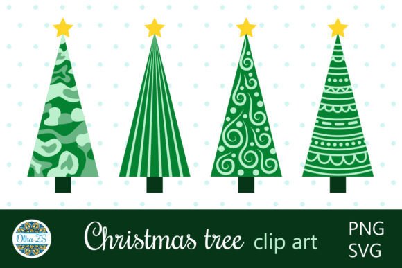 SVG PNG Christmas Tree Clip Art: Festive Illustrations